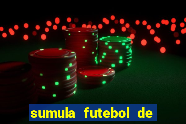 sumula futebol de campo word